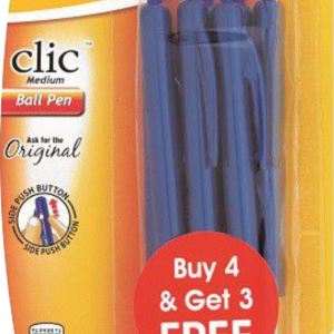 Bic Clic Blister Pack Blue 4+3